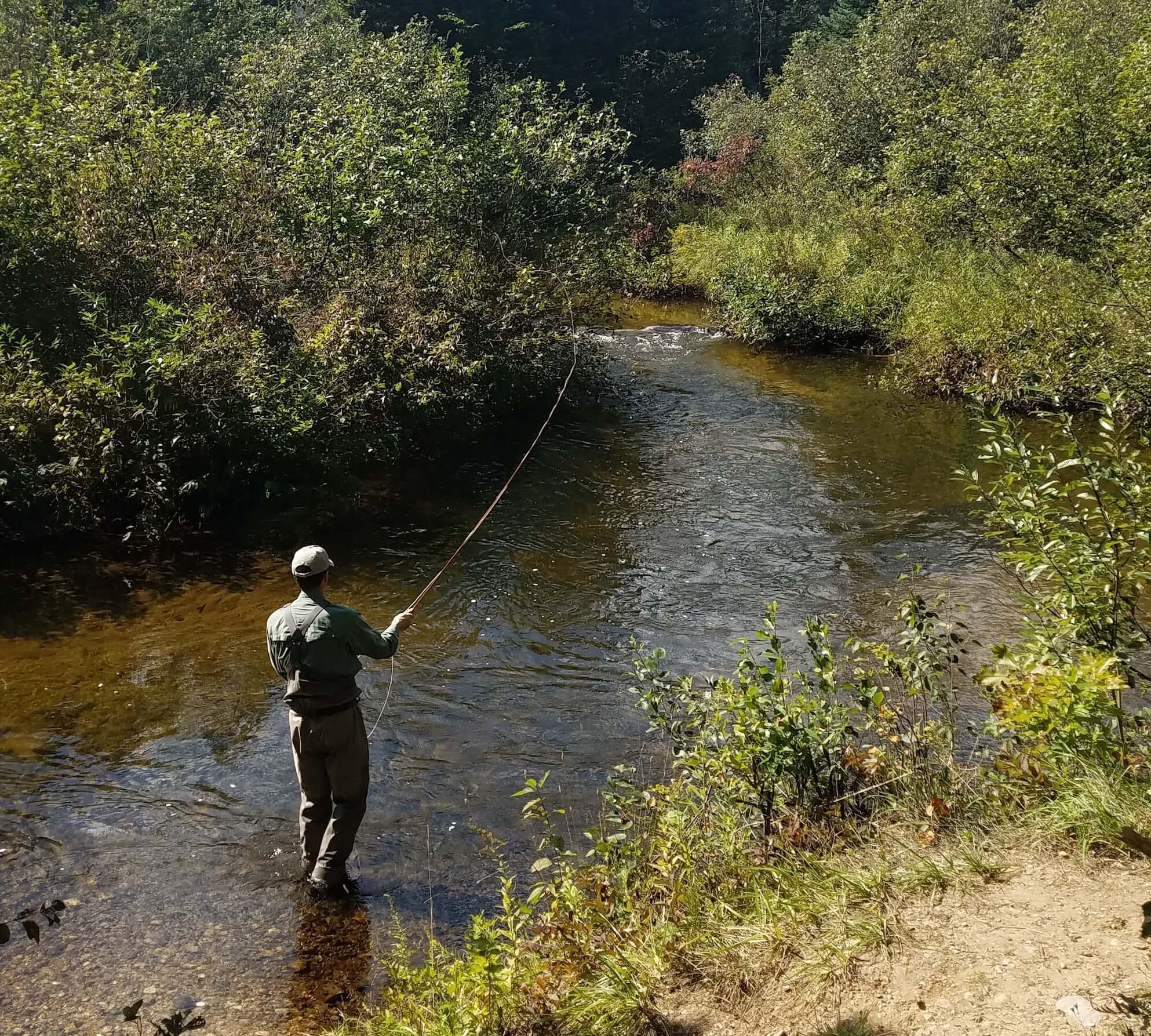 Fishing the Black River in Michigan